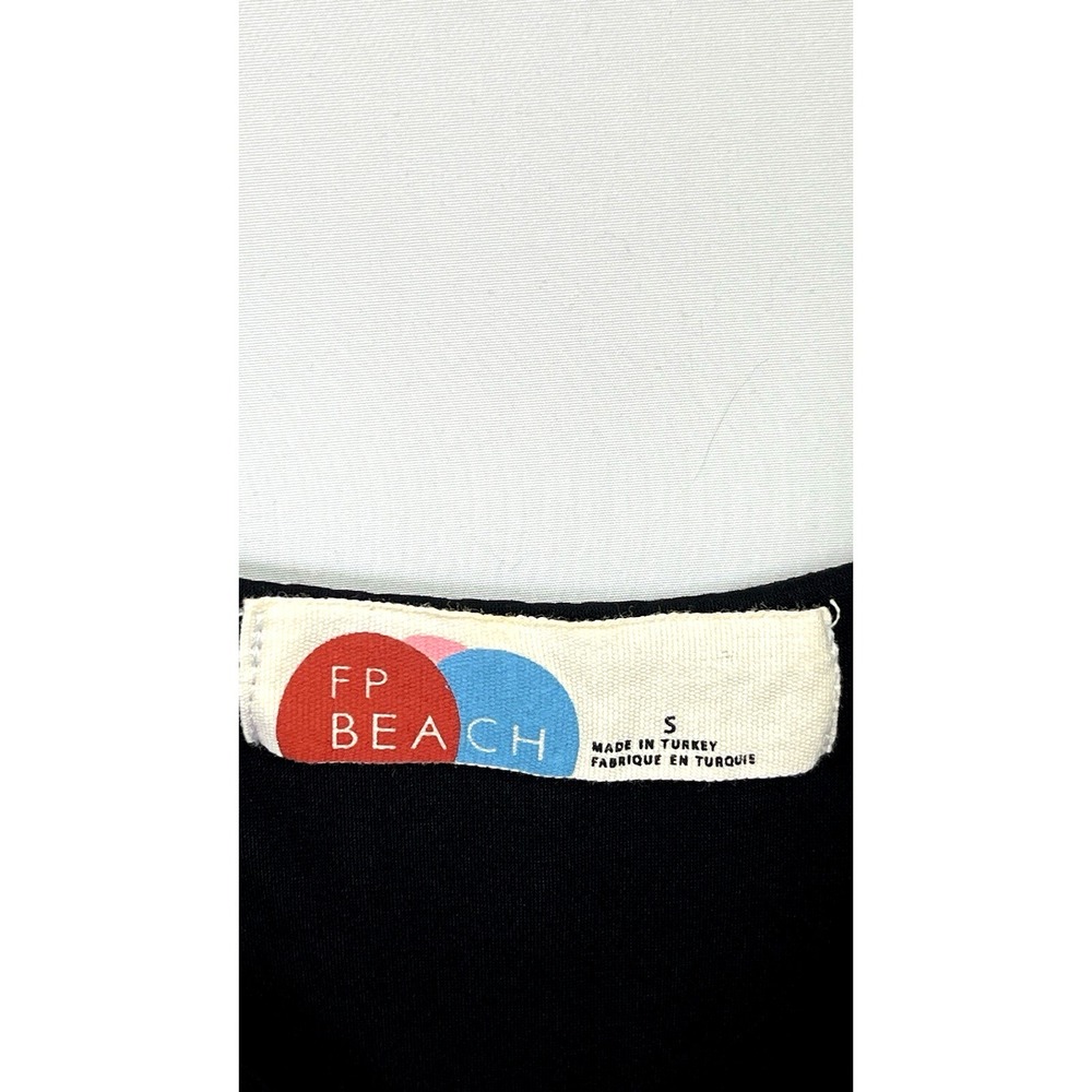 Free People Beach Eleni Bodycon Maxi Dress Size S Black Pucker Texture Side Slit - Picture 7 of 11